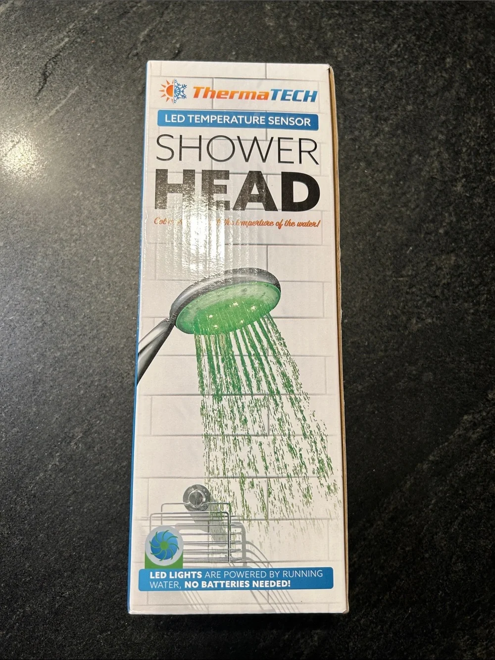 Green LED Temperature Sensor Shower Head